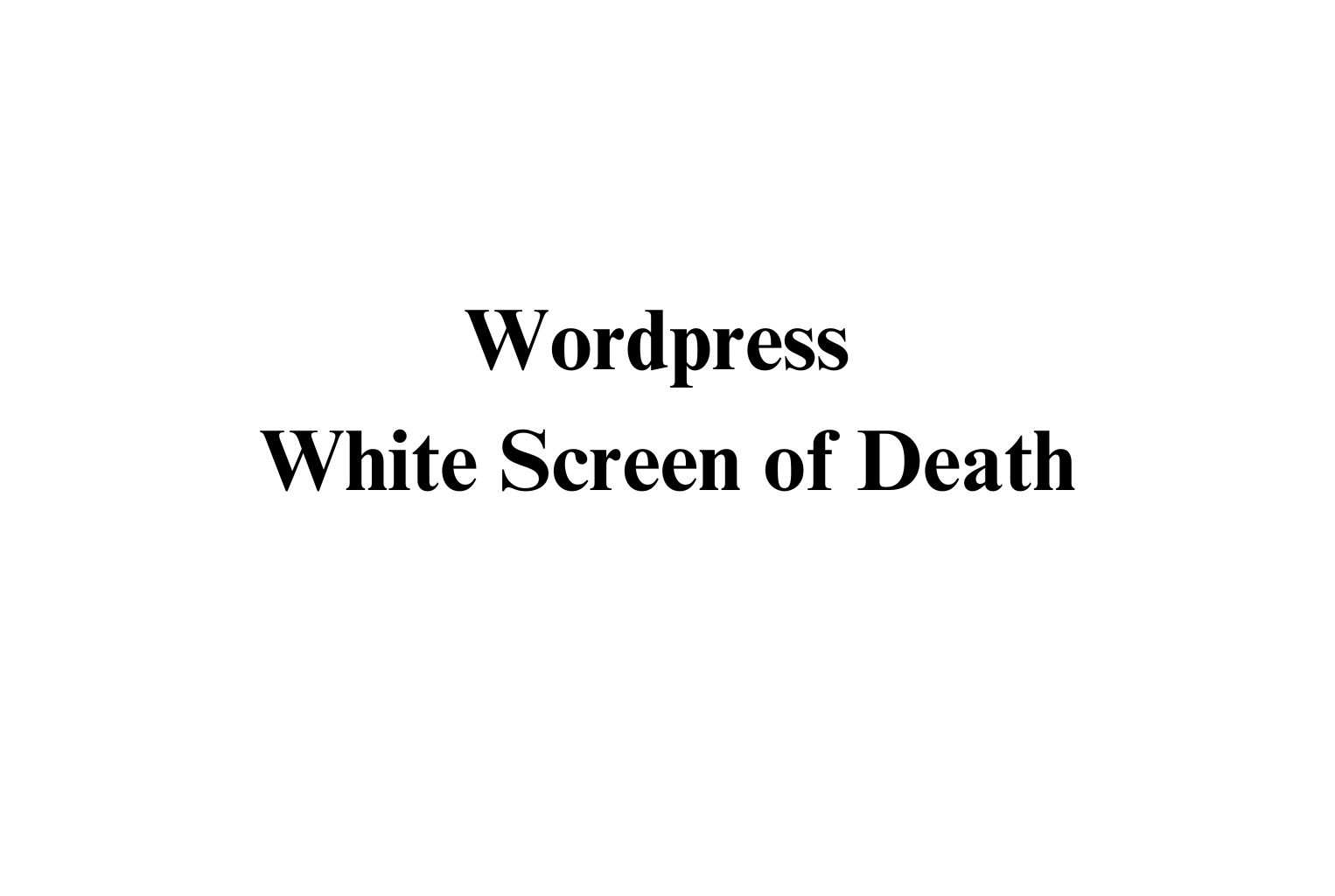 white screen of death